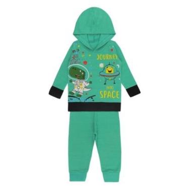 Imagem de Conjunto Verde de Moletom com Capuz e Calça - Big Bless-Masculino