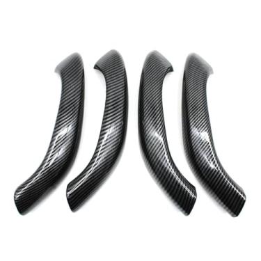 Imagem de Compatível com bmw x1 x2 f48 f49 f39 2016-2020 preto bege acessórios do carro esquerda direita maçaneta da porta interior substituição do painel de cobertura exterior substituição(Carbon 4pcs set)