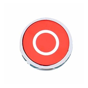 Imagem de Interruptor de botão liga/desliga branco com furo circular vermelho de seta 22 mm (preto, 1NO)