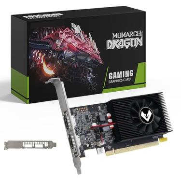 Imagem de MOUGOL Placa de vídeo AMD Radeon R7 350 com memória 4G 128Bit GDDR3 equipada com PCI Express*16 2 x placa de vídeo HDMI para trabalho de escritório e jogos
