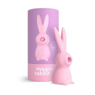 Imagem de Magic Rabbit 3 em 1 Sugador de Clitóris Estimulador de Lingua e Vibração 7 Intensidades Recarregável A Sós (ROSA)