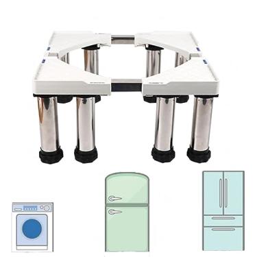 Imagem de Pedestais de lavadora e secadora de 28 largos ajuste universal 362.9 kg pedestal de capacidade para máquina de lavar secadoras geladeira com altura ajustável, branco 8 pés-10 cm