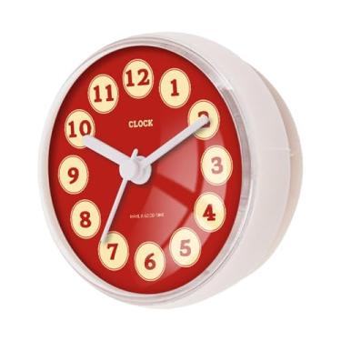 Imagem de Fenteer Relógio de parede para chuveiro, à prova d'água, com ventosa para banheiro, Style a