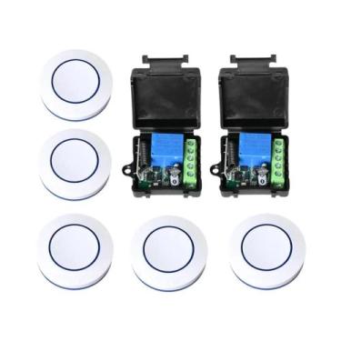 Imagem de Módulo De Relé RF Sem Fio 433Mhz Com Botão Redondo, Kit De Controle Re