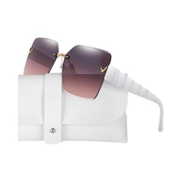 Imagem de Óculos De Sol Unissex Sem Armação Para Pesca Com Proteção UV, Óculos C