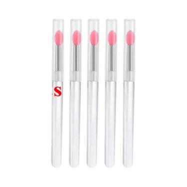 Imagem de Pincel De Silicone Macio Para Batom, Aplicador Portátil Com Cabo Trans