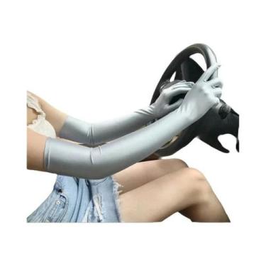 Imagem de Luvas Longas De Spandex Para Mulheres De 53cm Para Proteção Solar, Ópe