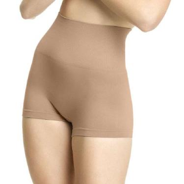 Imagem de Calcinha Boxer Modeladora sem Costura Bege Zee Rucci, GG