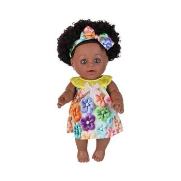 Imagem de Boneca Realista Preta De 12 Polegadas Com Roupas, Corpo Inteiro De Vin