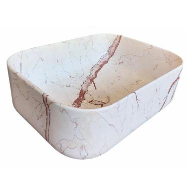 Imagem de Cuba de Apoio Marmorizada Rose Gold RC 9003 Reno