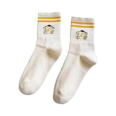 Imagem de Meias Esportivas Respiráveis De Comprimento Médio Para Meninas Sanrio 