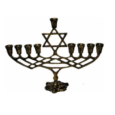 Imagem de Candelabro 9 Velas - Menorá - Hanukkah Chanukiá Envelhecido