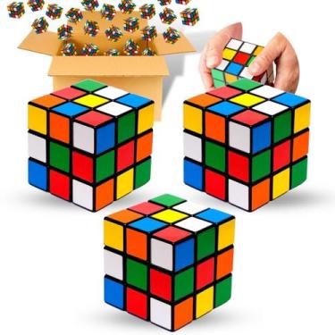 Imagem de Cubo Mágico Clássico Original Colorido Prenda Atacado -, Kit com 3