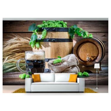 Imagem de Papel De Parede Cerveja Bebida Caneca Chopp 3D Al108