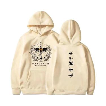 Imagem de Moletom Feminino Vintage Gótico Com Capuz Estampa Fourth Wing 2025 Cas