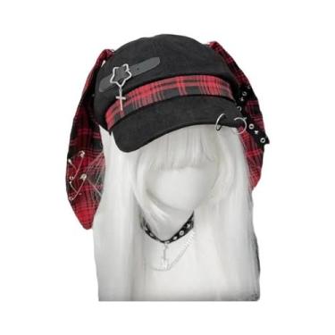 Imagem de Boné De Beisebol Feminino Punk Steampunk Com Orelhas De Coelho Destacá