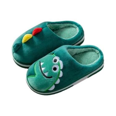 Imagem de Chinelos De Pelúcia De Dinossauro Para Meninos E Meninas, Inverno, Sol