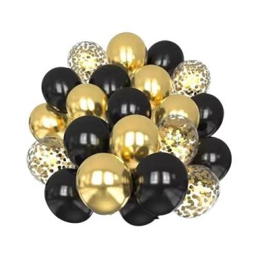 Imagem de Balões Metálicos Rosa E Azul Com Lantejoulas 30pcs Decoração Para Aniv