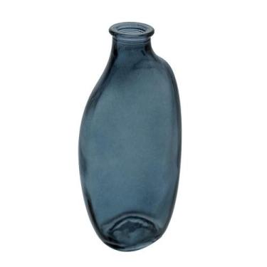 Imagem de Vaso Organics 7cm x 5,5cm x 15cm Azul Vidro Wolff
