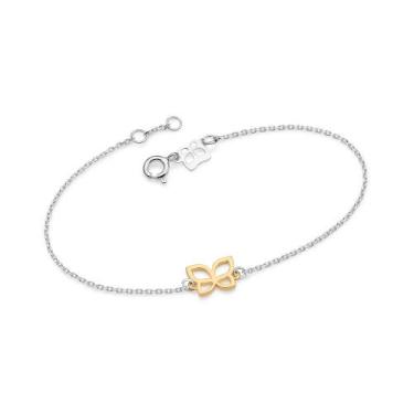 Imagem de Pulseira Com Pingente Borboleta Prata 925 Rommanel 850115 Cor:Prata, P