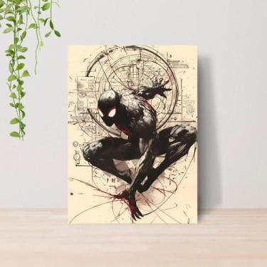 Imagem de Quadro Homem Aranha Spider Man Geek A4  Placa MDF 02 - Lomi Art