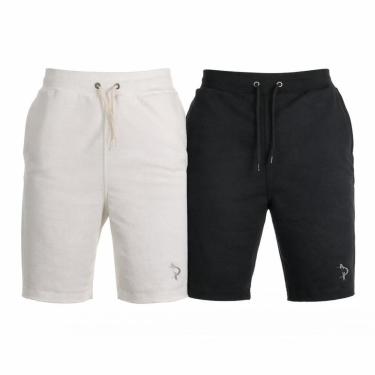 Imagem de Kit 2 Bermuda Plus Size Basica G1 ao G5 Algodão Poliester Bolso Lateral e Traseiro Cordão Ajustavel-Masculino