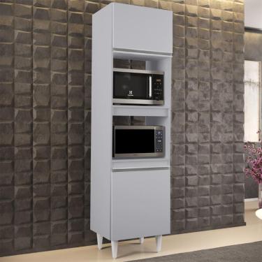 Imagem de Paneleiro Cozinha Torre Quente 56cm Colorado Cinza Claro    - Lumil