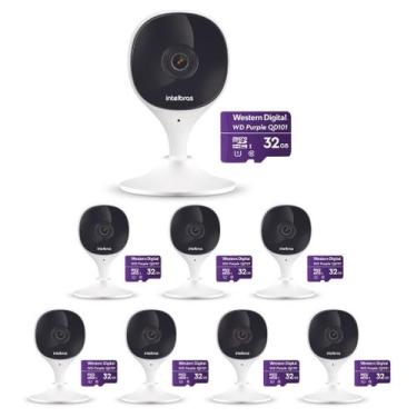 Imagem de Kit 8 Câmeras Wi-Fi Inteligente Com Alarme e Armazenamento em Nuvem + 