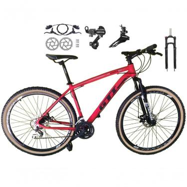 Imagem de Bicicleta Aro 29 Gti Roma Shimano 24v K7 Freio A Disco Hidráulico Garfo Com Trava Pneu...