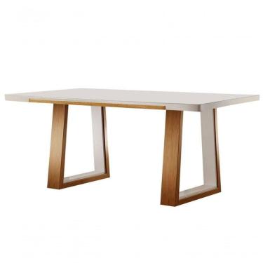 Imagem de Mesa De Jantar Com Vidro - Real-1,80x1,0m - Requinte Salas