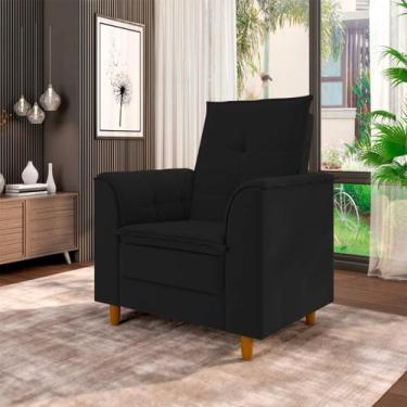 Imagem de Poltrona de Amamentação Com Puff Cloe Pé Palito Bebê Veludo - Isa Esto