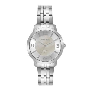 Imagem de Relógio Seculus Feminino Ref: 44337l0svna3 Casual Aço Prateado