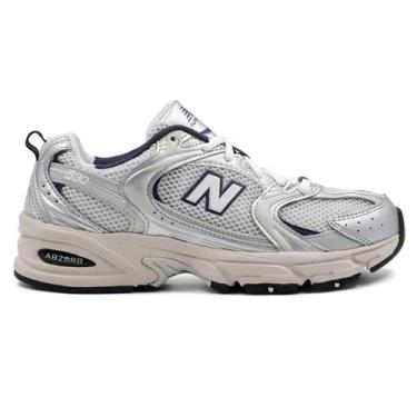 Imagem de Tênis New Balance 530 Unissex Casual, Prata, Marinho, 35