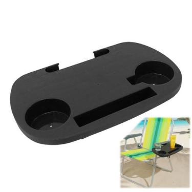 Imagem de Mesa Portátil Mesinha Porta Copos Para Cadeira De Praia Preto - 707700