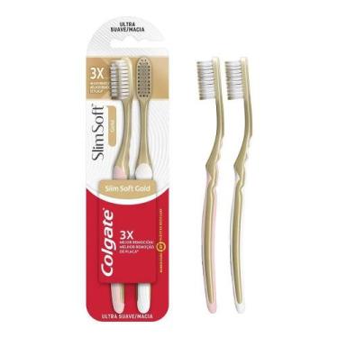 Imagem de Escova Dental Colgate Slim Soft Gold Macia Com 2 Un.