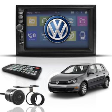 Imagem de Kit Central Multimídia Mp5 2 Din Bt Espelhamento Dvd Câmera de Ré Vw G