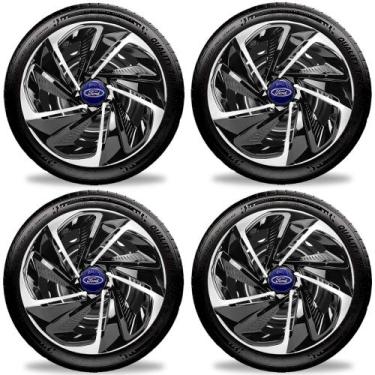 Imagem de Calota Esportiva Nitro Aro 14 Black / Silver Ford Ka Fiesta - Elitte