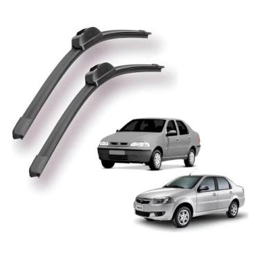 Imagem de Par Palheta Limpador Parabrisa Chuva Fiat Siena 2001 À 2013 - Congratu