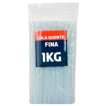 Imagem de Kit Bastões De Cola Quente Fina Com 86 Unidades 1Kg Profissional - Yin