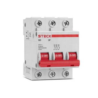 Imagem de Disjuntor Steck Din Tripolar 80A Curva C