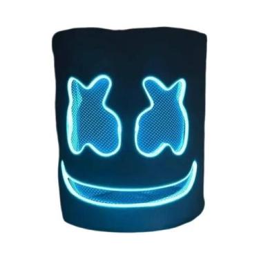 Imagem de Máscara LED Marshmello Respirável Para Festivais De Halloween, Acessór