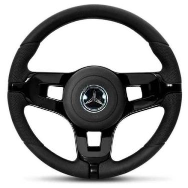 Imagem de Volante Esportivo Preto Caminhão Mercedes Benz 1620 712 709 - Mercedes
