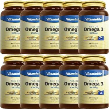 Imagem de Kit 10X Omega 3 1000mg - 60 Cápsulas - VitaminLife