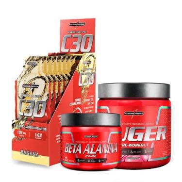 Imagem de Kit Huger Bubble Gum + VO2 Energy Gel C30 + Beta Alanina 123g - Integr