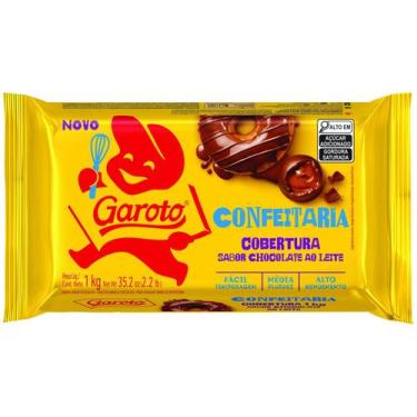 Imagem de Cobertura Chocolate ao Leite Garoto Confeitaria Integral 1kg