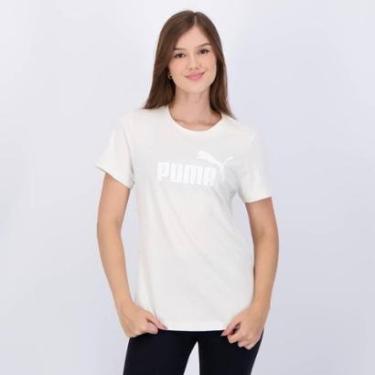 Imagem de Camiseta Puma ESS Logo Tee Feminina Off White-Masculino