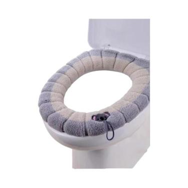 Imagem de Capa De Assento Sanitário Portátil De Tricô Espessada Lavável Anticong