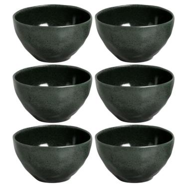 Imagem de Conjunto 6 Bowls 558ml Orgânicos Verde Cerâmica Arauco Porto Brasil Tigela Servir
