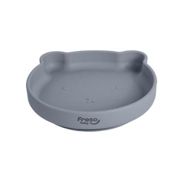 Imagem de Prato de Silicone com Ventosa Ursinho - Cinza - Freso Baby