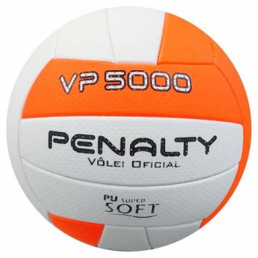 Imagem de Bola De Volei Penalty VP 5000 X Com Nota Fiscal, Branco, Laranja, Únic
